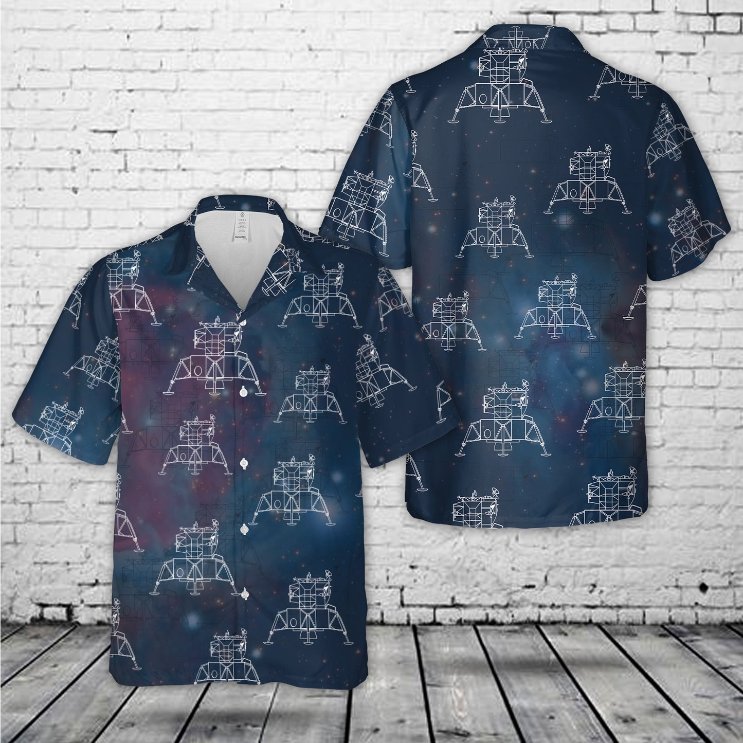 NASA Apollo 11 Lunar Silhouette Hawaiian Shirt
