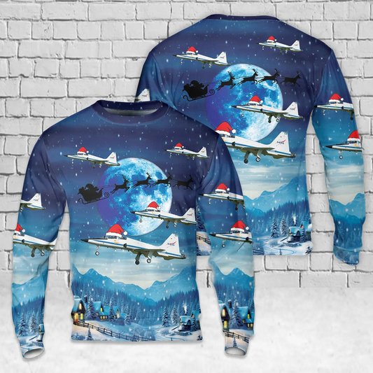 NASA Northrop T-38A Talon AOP Christmas Sweater