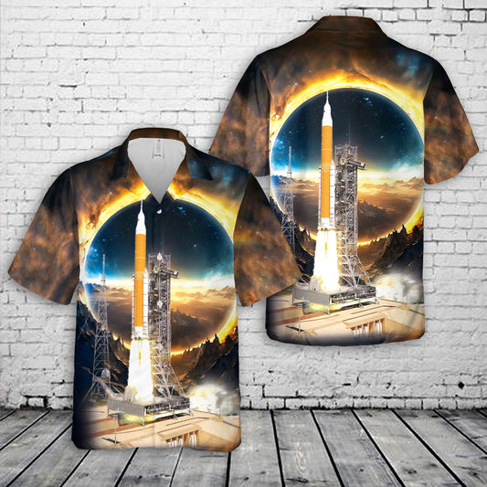 NASA SLS Block 1B Cargo Rocket Hawaiian Shirt