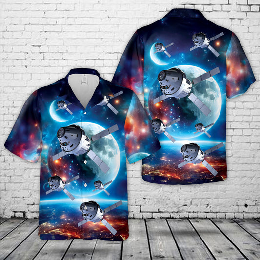 NASA SLS Orion Capsule and Support Module Hawaiian Shirt