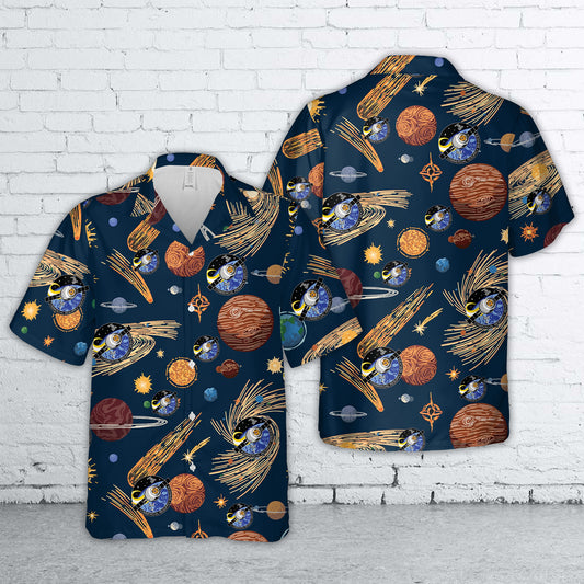 NASA/SpaceX Commercial Resupply Services CRS-4 (SpX-4) Mission Patch Hawaiian Shirt