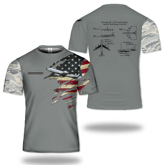 Custom Name US Air Force Boeing KC-135 Stratotanker 3D T-shirt