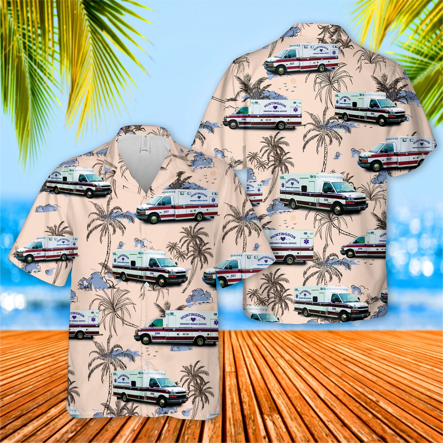 Huntingdon County EMS Hawaiian Shirt
