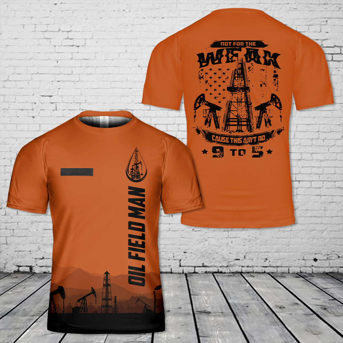 Custom Name Oilfield Man 3D T-shirt