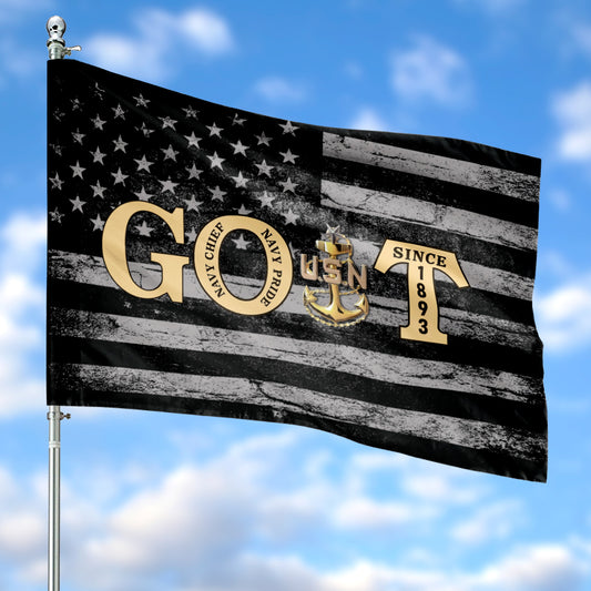 US Navy  GOAT Senior Chief House Flag