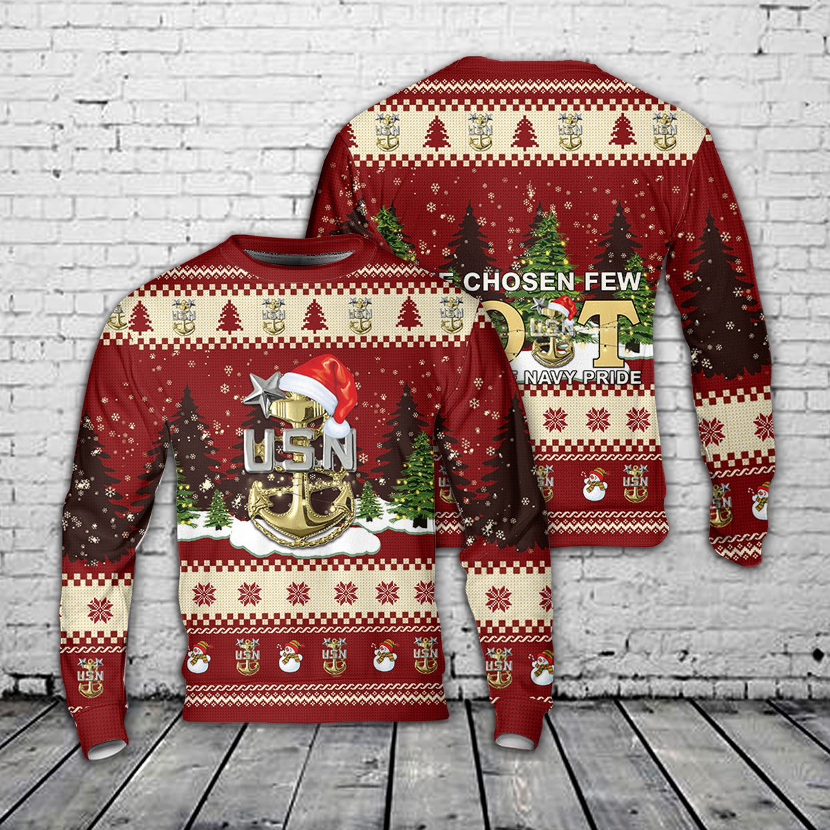 US Navy Senior Master Christmas Sweater
