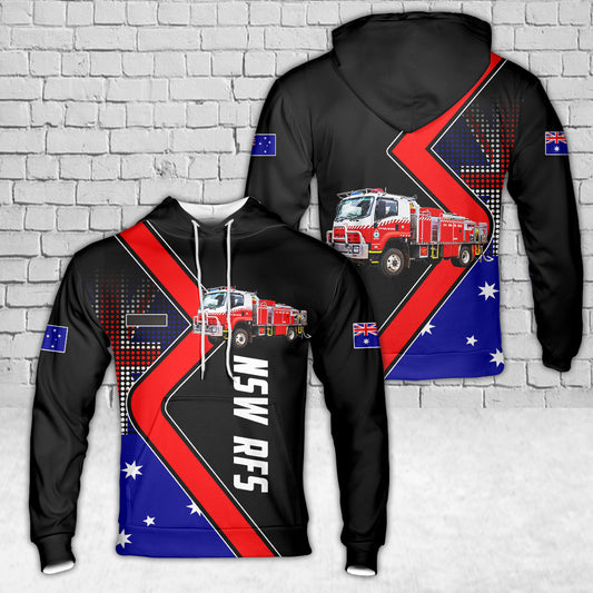 NSW RFS Heavy Tanker Australia Day Hoodie 3D