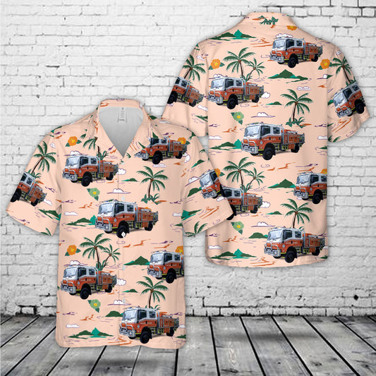 NSW Rural Fire Service, Isuzu engine Wisemans Ferry 1 Hawaiian Shirt