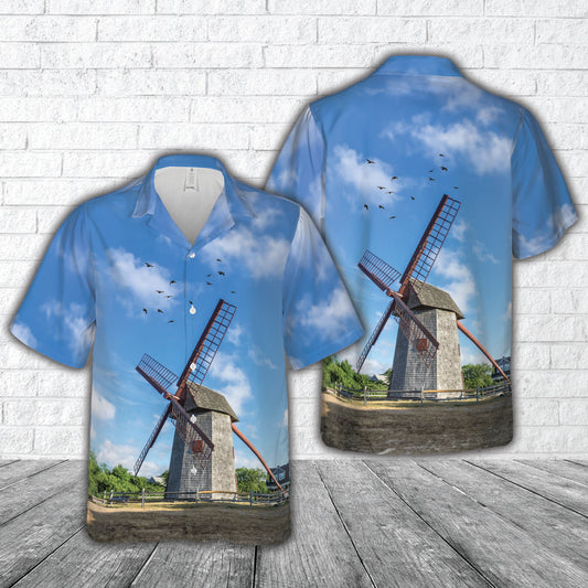Nantucket Island, Massachusetts, The Old Mill smock mill Hawaiian Shirt