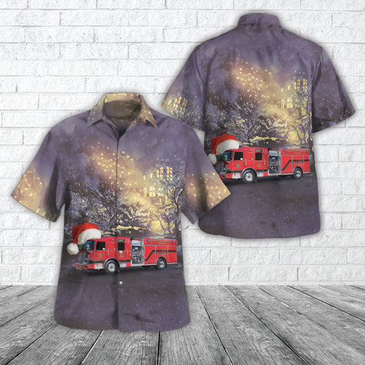Naples, Florida, Greater Naples Fire Rescue District Christmas Hawaiian Shirt