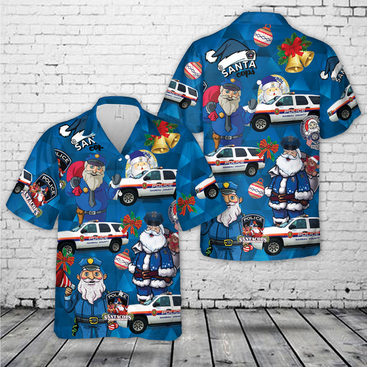 Nassau County Police Department Nassau County, New York Christmas Hawaiian Shirt