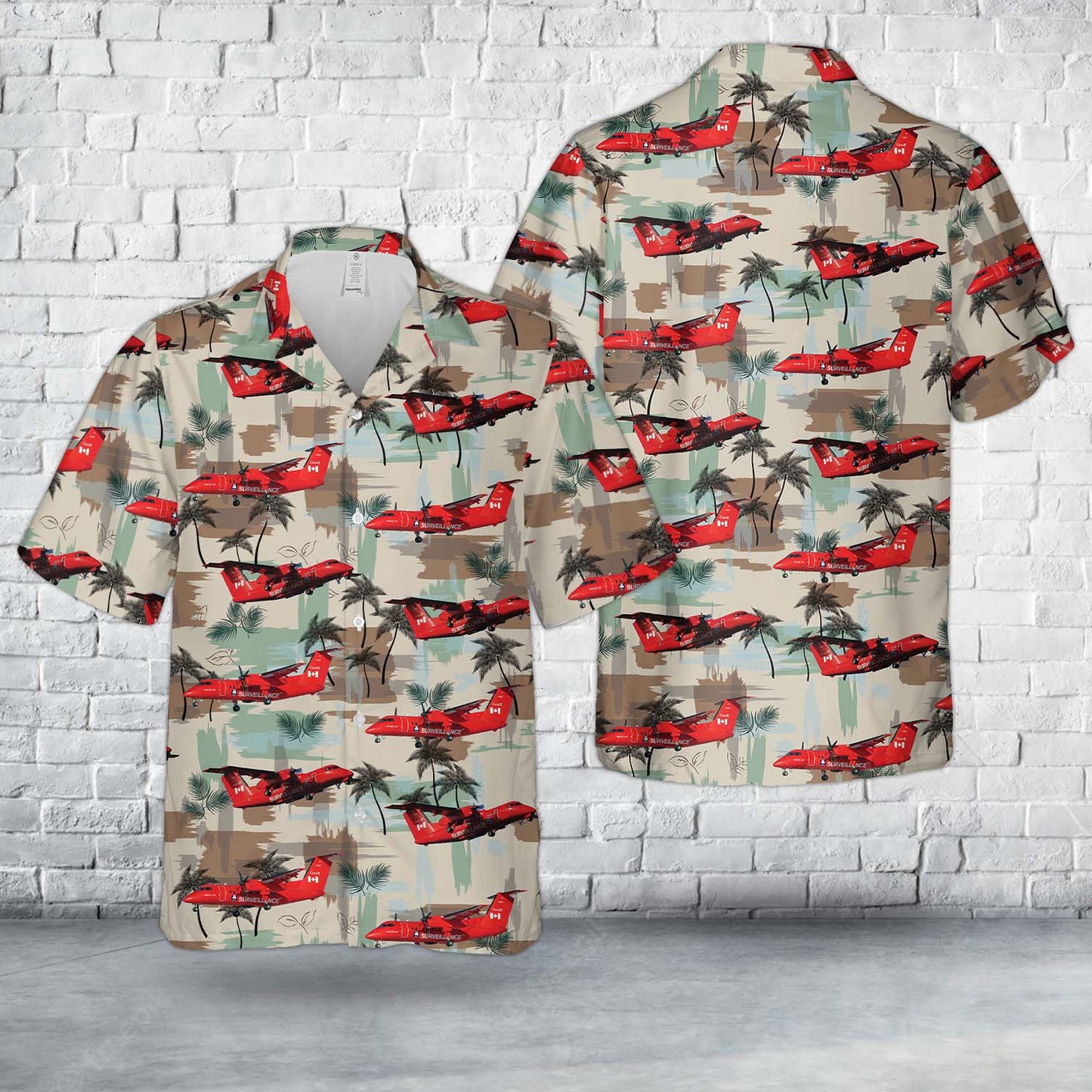 National Aerial Surveillance Program with Transport Canada Dash 8-100 Hawaiian Shirt