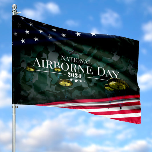 National Airborne Day 2024 House Flag
