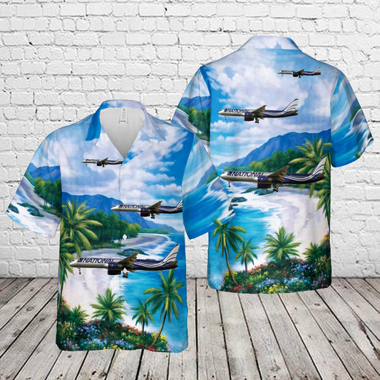 National Airlines Boeing 757-200 Hawaiian Shirt