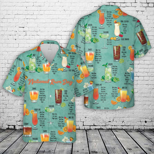 National Rum Day August 16th Hawaiian Shirt
