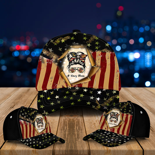 Navy Mom Baseball Cap