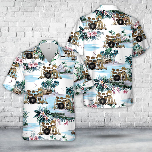 Neil Peart R30 Drum Kit Hawaiian Shirt