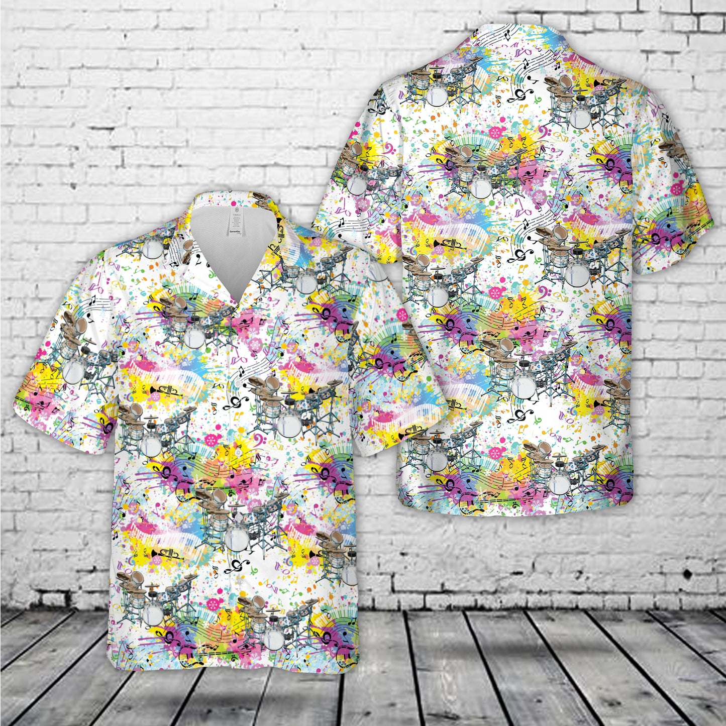 Neil Peart 'Hockey Night in Canada' Drum Kit Hawaiian Shirt