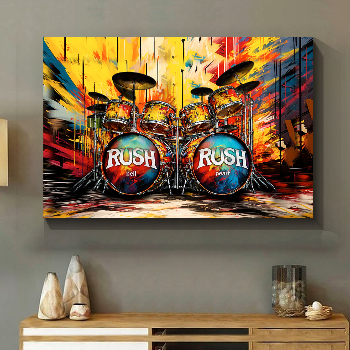 Neil Pearts Original RUSH Drum Set Canvas