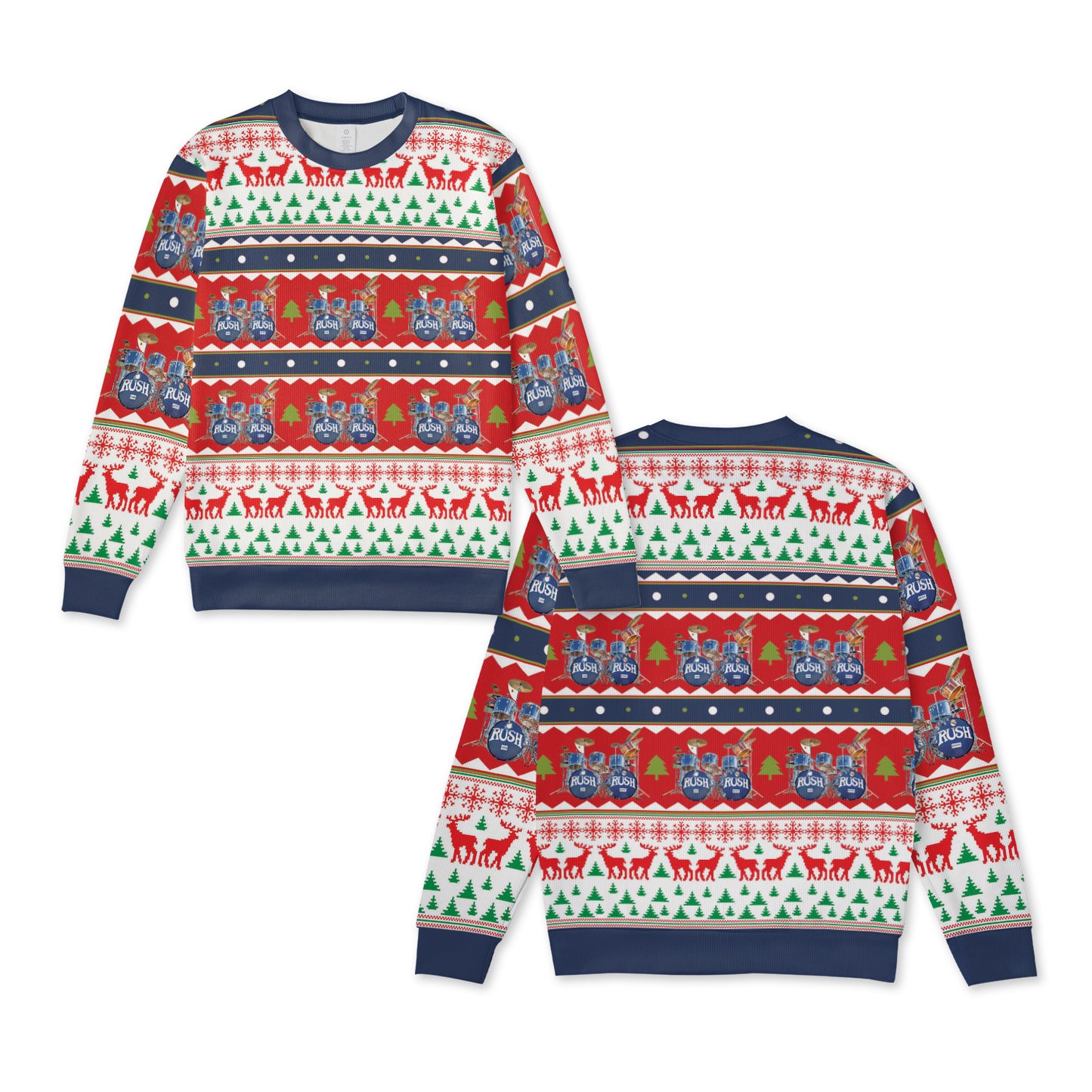 Neil Pearts Original RUSH Drum Set Christmas Knitted Sweater