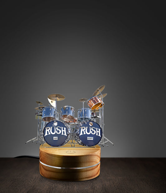 Neil Pearts Original RUSH Drum Set Custom Shape Photo Night Light