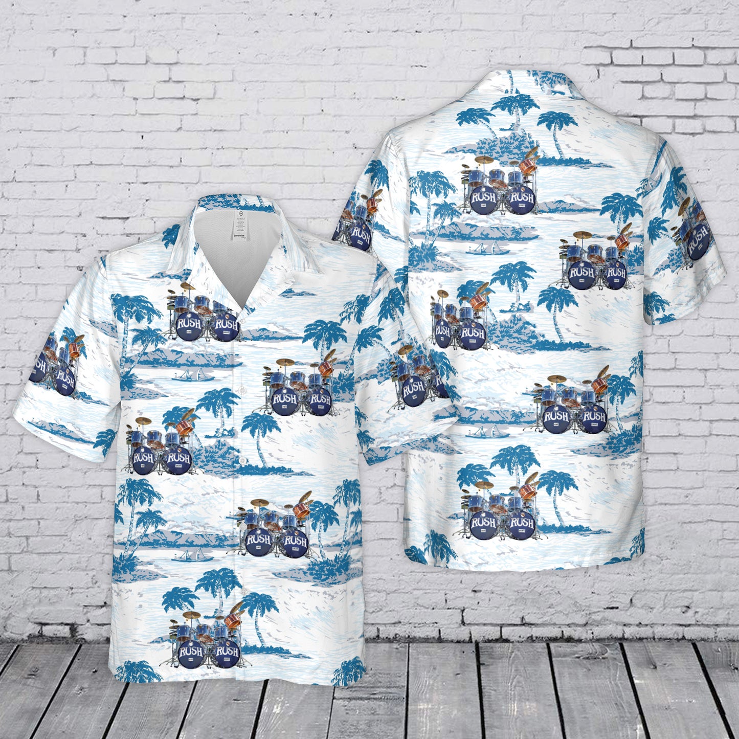 Neil Pearts Original RUSH Drum Set Hawaiian Shirt Hawaiian Shirt