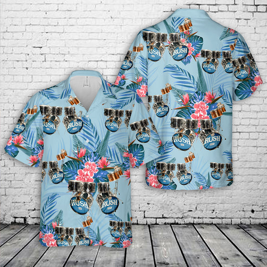 Neil Pearts Original RUSH Drum Set “Chromey” Hawaiian Shirt