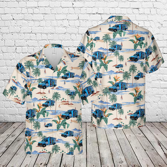 Neonatal and Pediatric Critical Care Rig Bell Ambulance (WI) Hawaiian Shirt