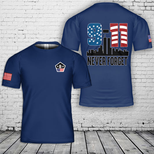 Never Forget 9-11 3D T-Shirt