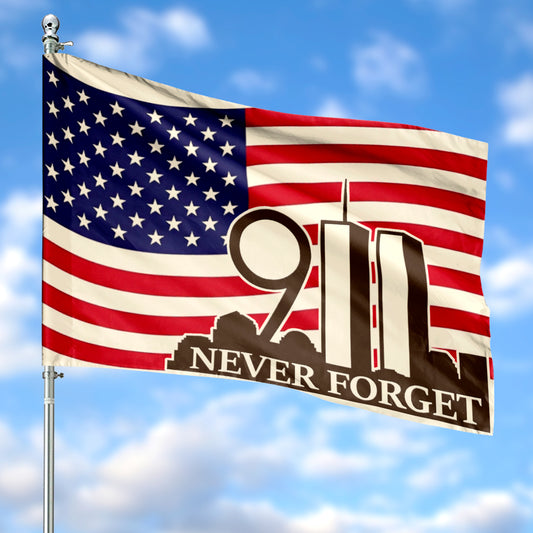 Never Forget 9/11 House Flag