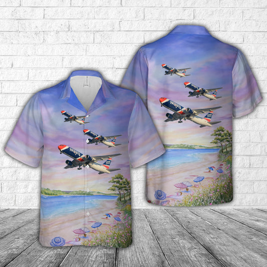 New England Patriots Boeing 767 N36NE Hawaiian Shirt