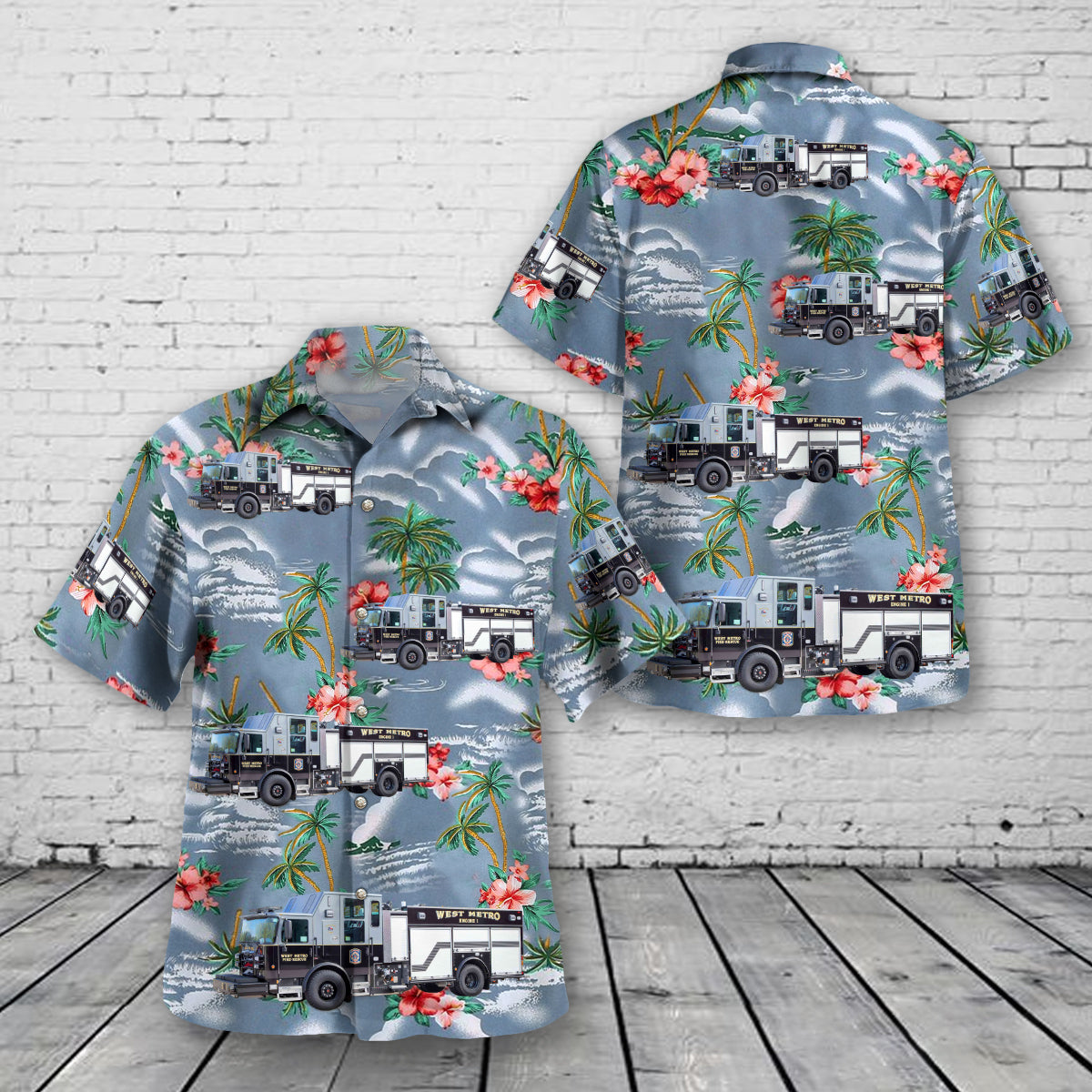 New Hope, Minnesota, West Metro Fire-Rescue District Hawaiian Shirt