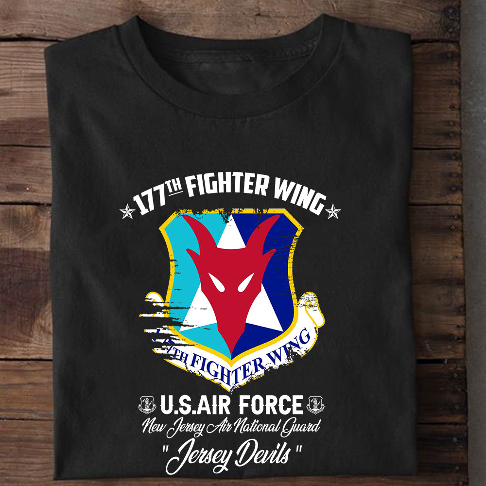 New Jersey Air National Guard 177th Fighter Wing (177 FW) Classic Unisex T-Shirt Gildan 5000 (Made In US)