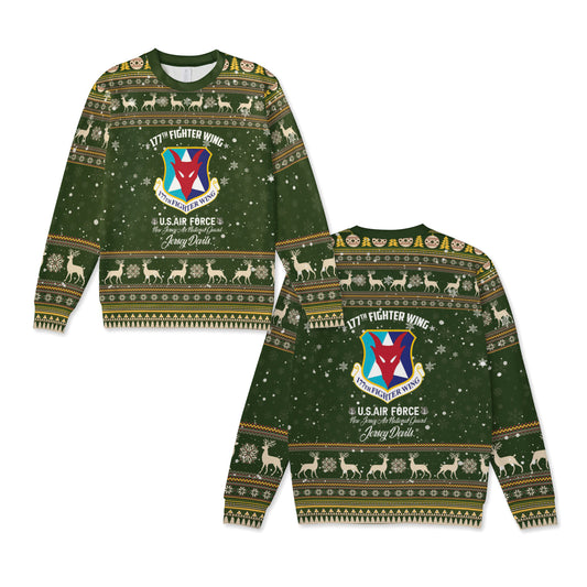 New Jersey Air National Guard 177th Fighter Wing (177 FW) F-16C Fighting Falcon Knitted Sweater