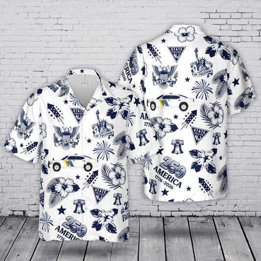 New Jersey State Police 250th Anniversary 1776-2026 July 4th Independence Day Hawaiian Shirt