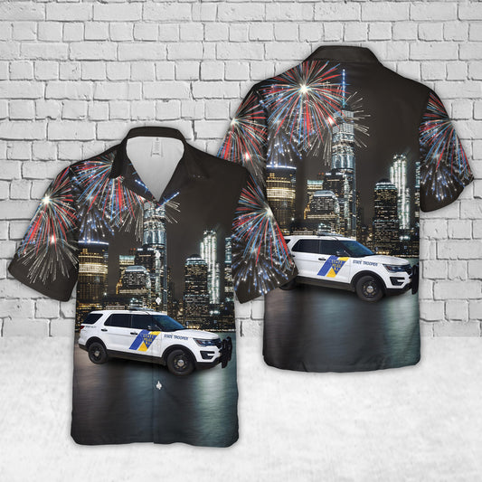 New Jersey State Police Vehicles Happy New Year Hawaiian Shirt