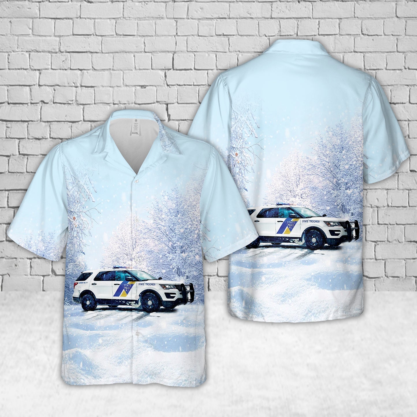New Jersey State Police Vehicles Hawaiian Shirt