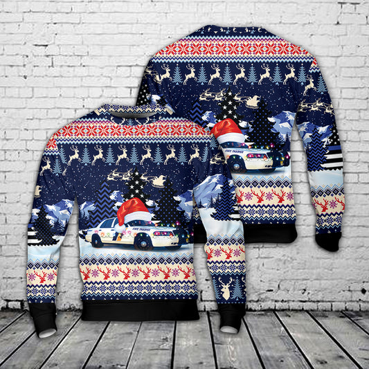 New Jersey State police Trooper Christmas AOP Ugly Sweater