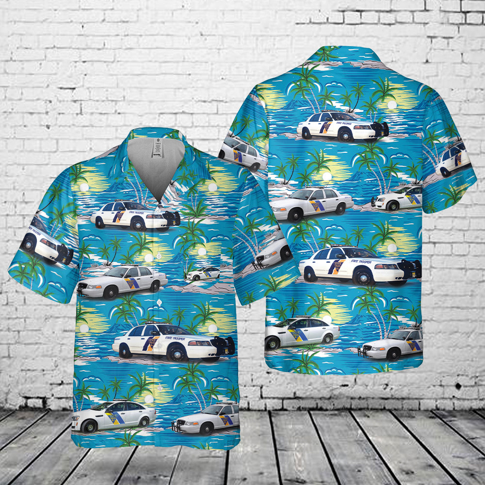 New Jersey State police Trooper Pocket Hawaiian Shirt
