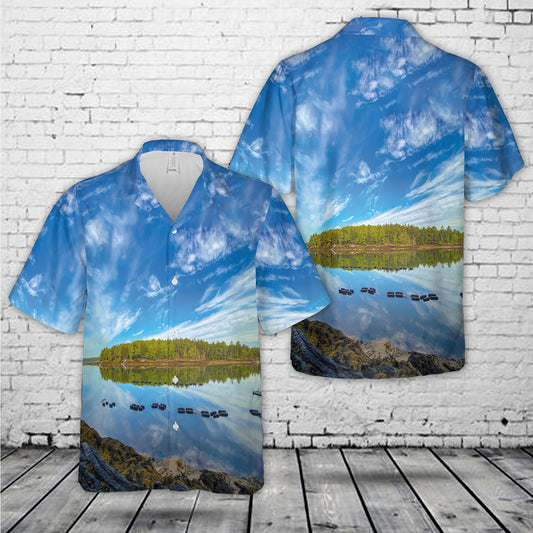 New Meadows River in Maine Hawaiian Shirt