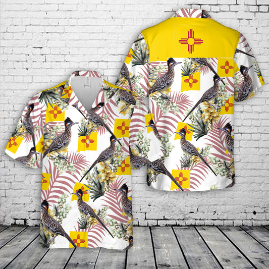 New Mexico Greater roadrunner and yucca flower Hawaiian Shirt
