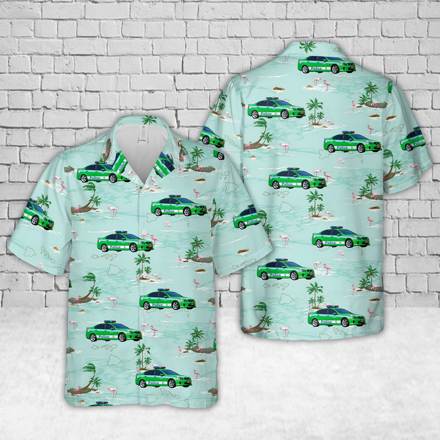 New South Wales Police Force Car Hawaiian Shirt