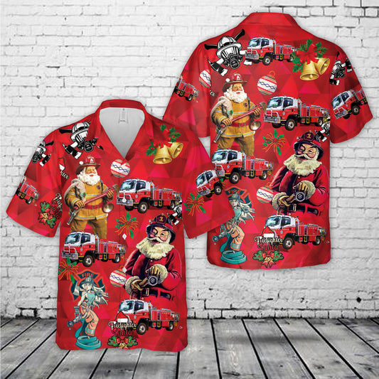 New South Wales Rural Fire Service Heavy Tanker Christmas Hawaiian Shirt