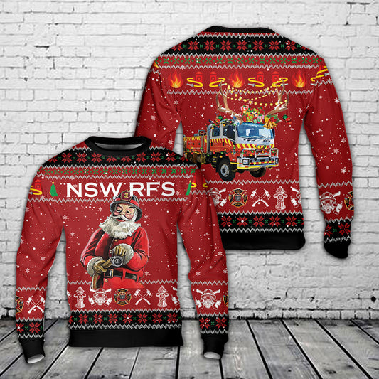 New South Wales Rural Fire Service (NSW RFS) Isuzu Crew Cab Christmas Sweater