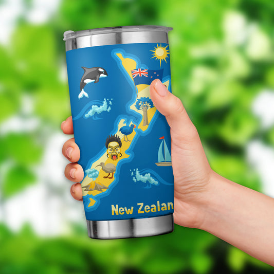 New Zealand Map Tumbler 20oz