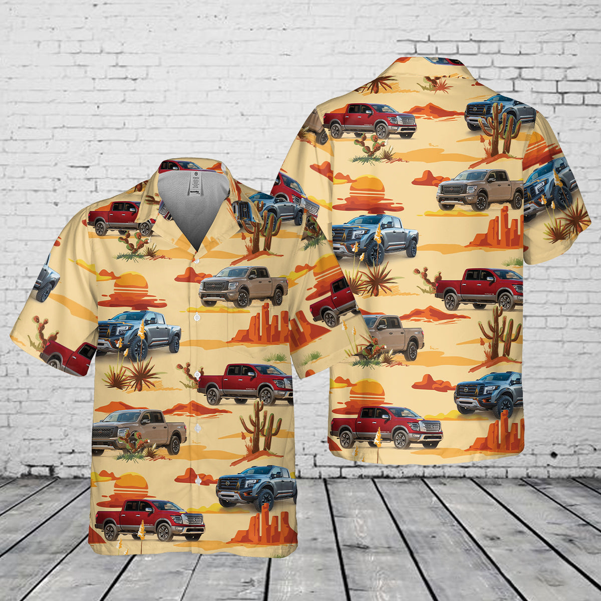 Nissan Titan Warrior Truck Pocket Hawaiian Shirt