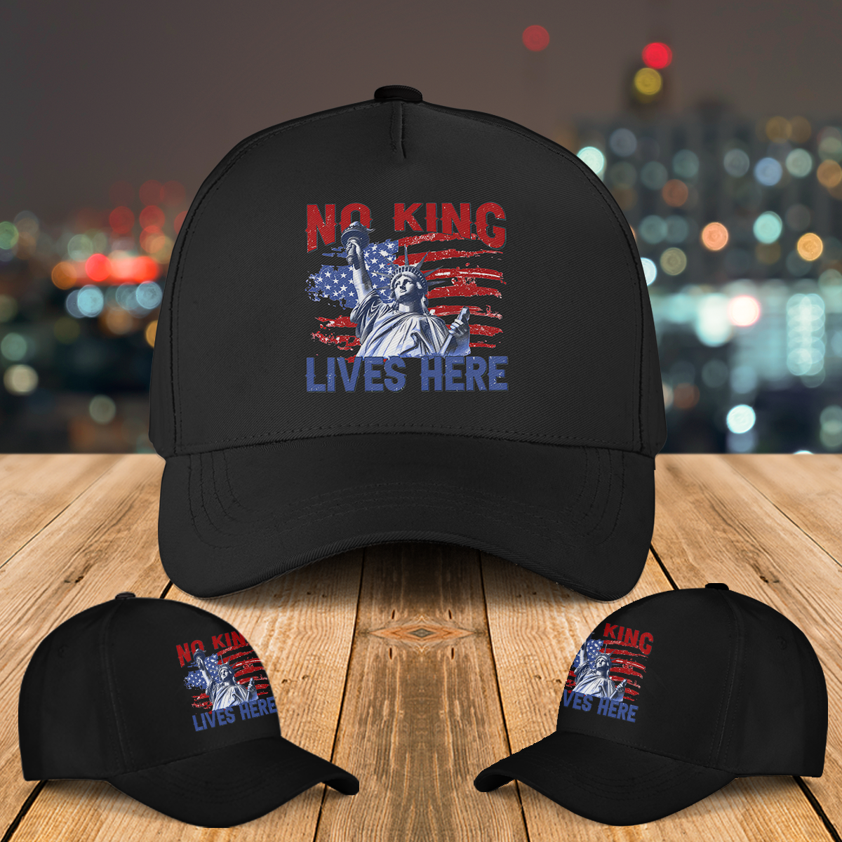 No Kings in America Lives Here Baseball Cap