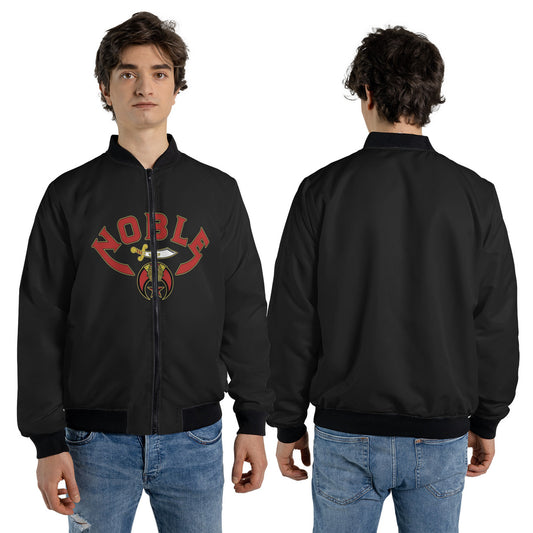 Noble Shriner Symbol With Swords King Of The Desert Shriner AOP Fleece Bomber Jacket