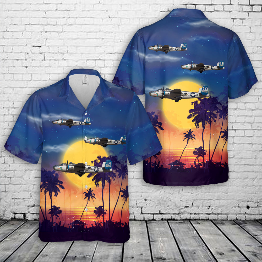 North American B-25J-10NC Maid in the Shade 43-35972 Hawaiian Shirt