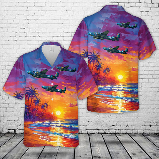 North American B-25J-32NC Devil Dog 44-86758 Hawaiian Shirt